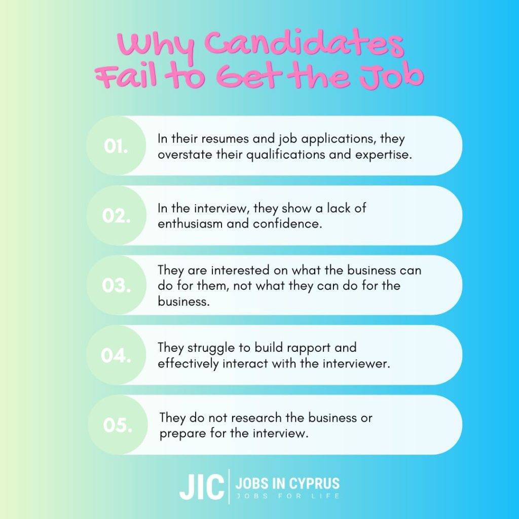 fail to get the job jobsincyprus jobseekers